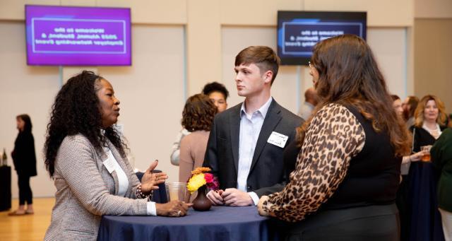 Students engage with professionals and alumni in a variety of a fields at networking events hosted by the Center for Career Success.